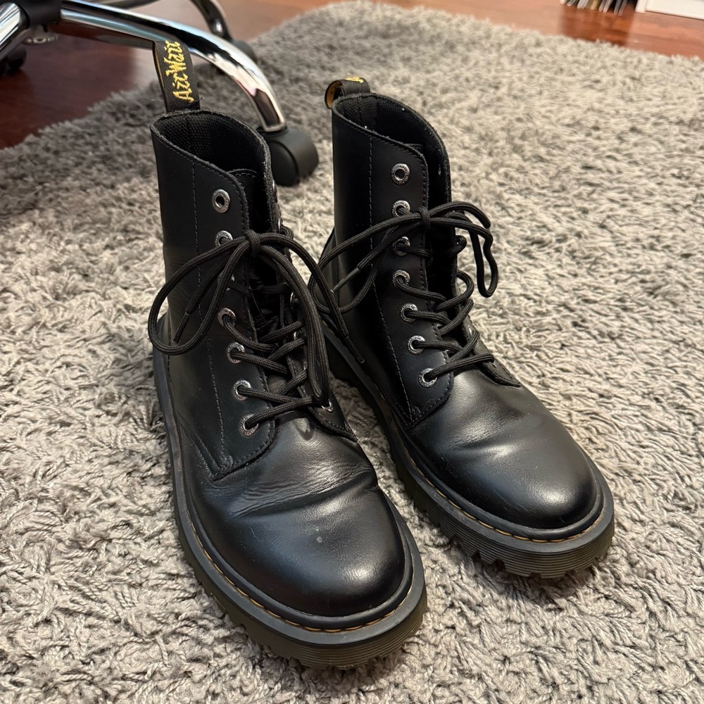 Black Dr Martens 1460 Leather Lace-Up Boots
